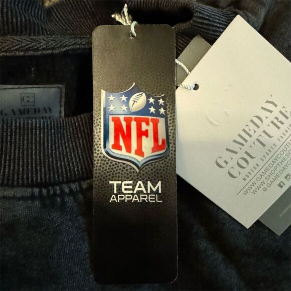 Philadelphia Eagles Oversized Crewneck Sweatshirt Black Fleece Size XL - Picture 4 of 8